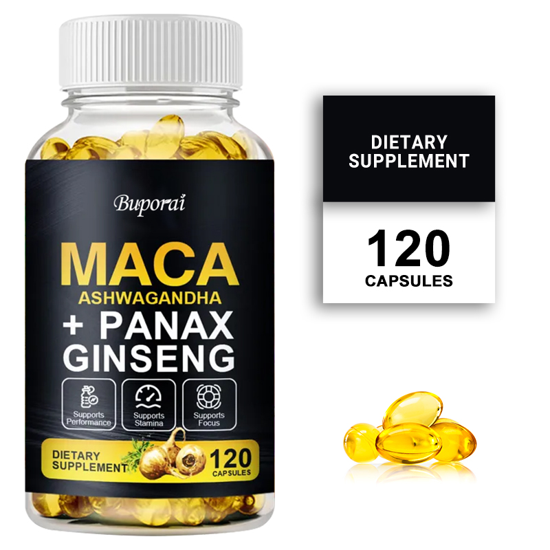 Ginger Tea - Maca, Panax Ginseng, Ashwagandha Extract Supplement