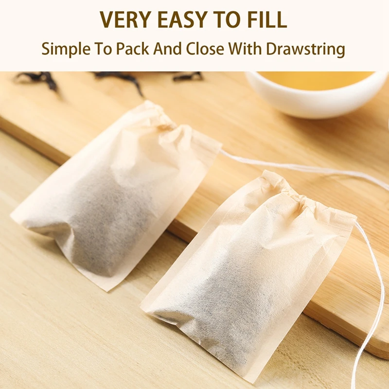 100Pcs Teabags with Drawstring - đánh giá và giá Herbal Tea